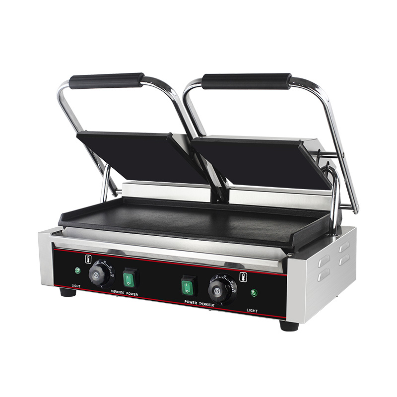 Máquina eléctrica comercial de la cocina de la parrilla de Panini de las placas dobles del acero inoxidable